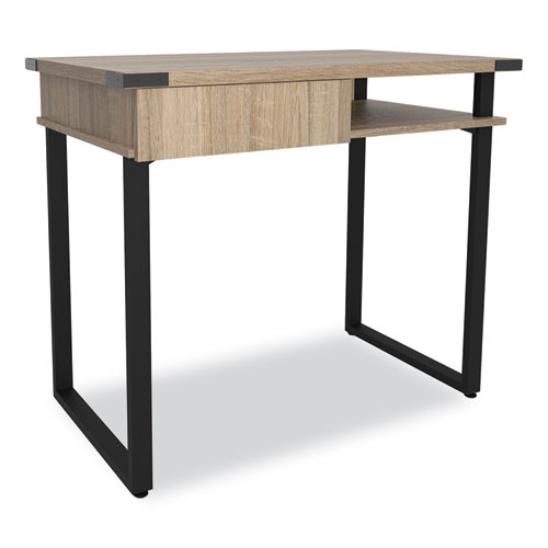 Image of Mirella SOHO Desk with Drawer, 36.25" x 22.25" x 30", Black, Ships in 1-3 Business Days