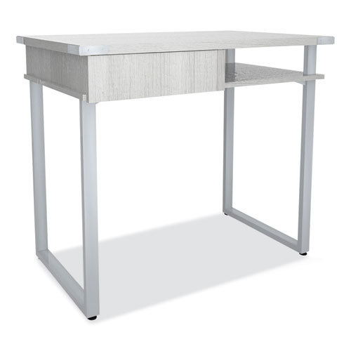 Mirella SOHO Desk with Drawer, 36.25" x 22.25" x 30", Gray, Ships in 1-3 Business Days
