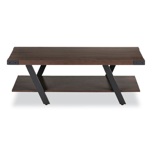 Image of Coffee Table, Rectangular, 48 x 23.75 x 16, Southern Tobacco Top, Black Base, Ships in 1-3 Business Days