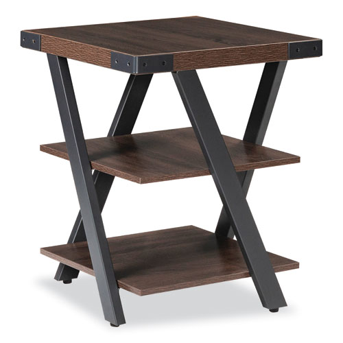 End Table, Square, 20 x 20 x 25, Southern Tobacco Top, Black Base, Ships in 1-3 Business Days