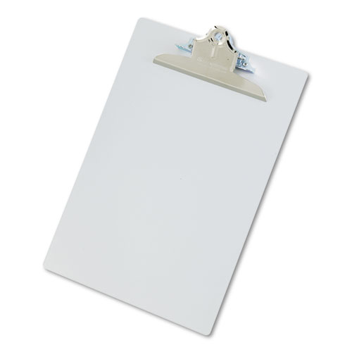 Aluminum Clipboard w/High-Capacity Clip, 1" Clip Cap, 8 1/2 x 12 Sheets, Silver