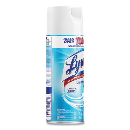 Image of Lysol® Brand Disinfectant Spray, Crisp Linen Scent, 12.5 Oz Aerosol Spray, 12/Carton