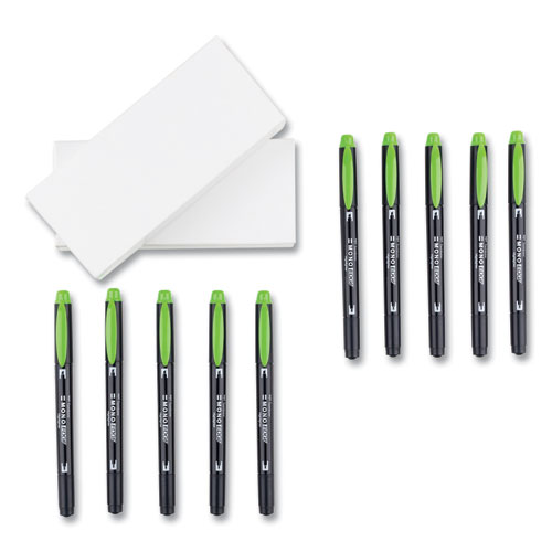 Highlighters, Yellow Green Ink, Bullet/Chisel Tip, Yellow Green Barrel, 10/Box