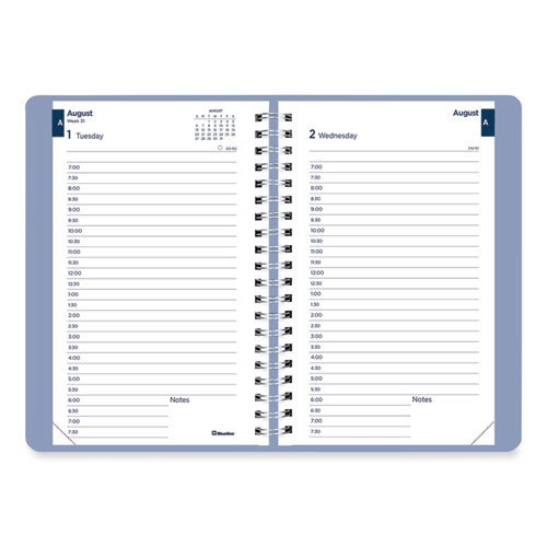 Image of Blueline® Academic Daily/Monthly Planner, 8 X 5, Cloud Blue Cover, 12-Month (Aug To July): 2023 To 2024