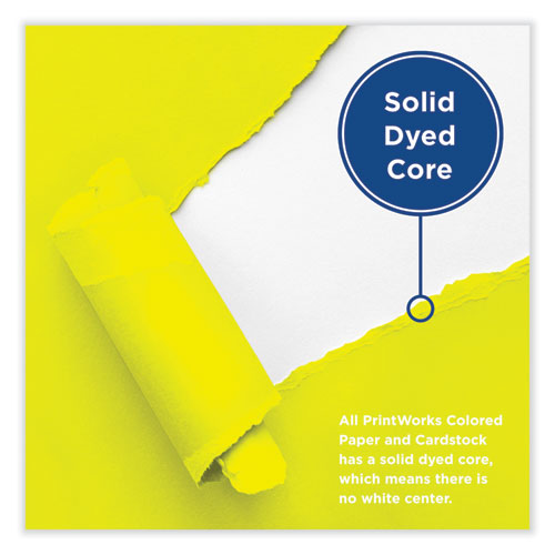 Image of Printworks® Professional Color Cardstock, 65 Lb Cover Weight, 8.5 X 11, Lemon Yellow, 250/Ream