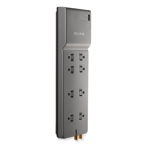 Image of Belkin® Home/Office Surge Protector, 8 Ac Outlets, 6 Ft Cord, 3,390 J, White