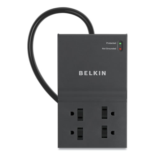 Image of Belkin® Home/Office Surge Protector, 8 Ac Outlets, 12 Ft Cord, 3,390 J, Dark Gray