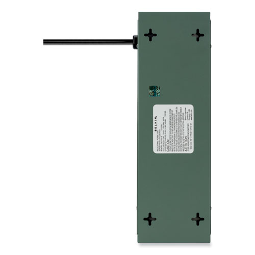 Image of Belkin® Metal Surgemaster Surge Protector, 10 Ac Outlets, 15 Ft Cord, 885 J, Dark Gray