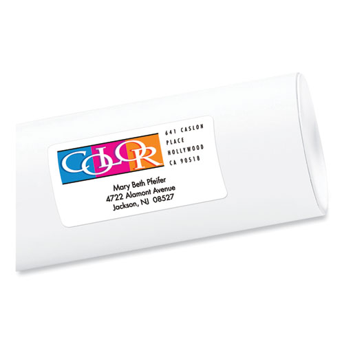 Image of Vibrant Inkjet Color-Print Labels w/ Sure Feed, 2 x 4, Matte White, 200/PK