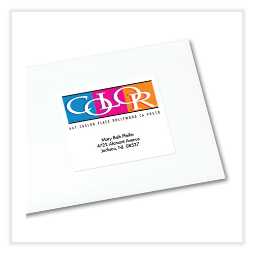 Image of Vibrant Inkjet Color-Print Labels w/ Sure Feed, 3.33 x 4, Matte White, 120/PK