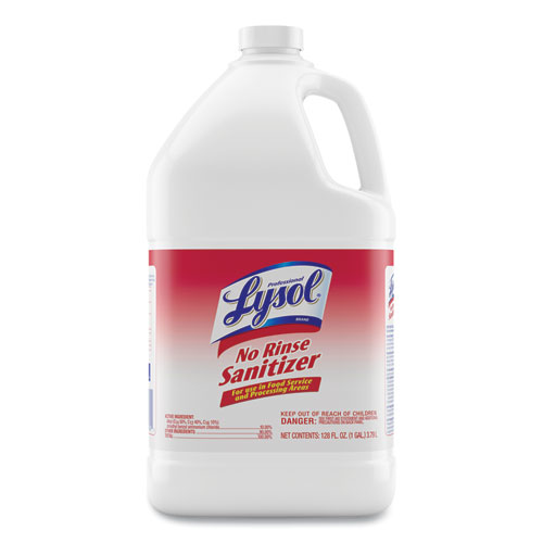 Image of Professional Lysol® Brand No Rinse Sanitizer Concentrate, 1 Gal Bottle, 4/Carton
