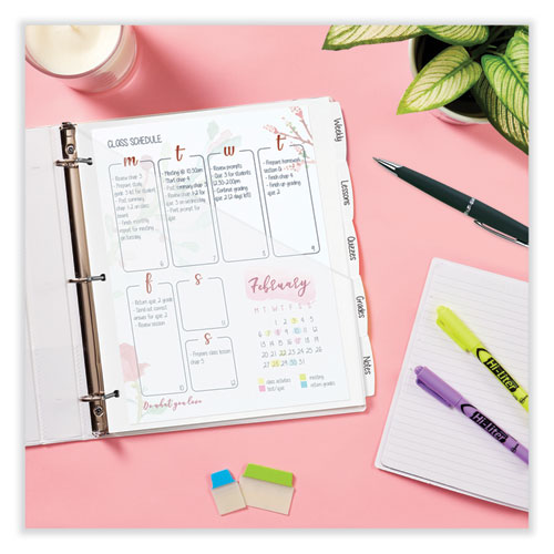 Image of Avery® Write And Erase Durable Plastic Dividers With Straight Pocket, 5-Tab, 11.13 X 9.25, White, 1 Set