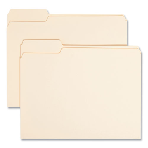 Smead™ Manila File Folders, 1/3-Cut Tabs: Left Position, Letter Size, 0.75" Expansion, Manila, 100/Box