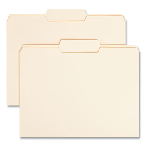 Smead™ Manila File Folders, 1/3-Cut Tabs: Center Position, Letter Size, 0.75" Expansion, Manila, 100/Box