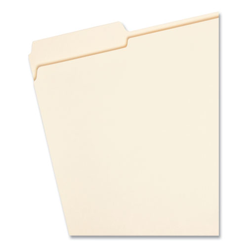 Image of Smead™ Reinforced Tab Manila File Folders, 1/3-Cut Tabs: Assorted, Letter Size, 0.75" Expansion, 11-Pt Manila, 100/Box