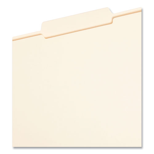 Image of Smead™ Reinforced Guide Height File Folders, 2/5-Cut Tabs: Right Of Center Position, Letter Size, 0.75" Expansion, Manila, 100/Box
