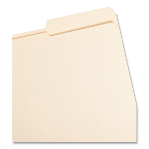 Image of Smead™ Reinforced Guide Height File Folders, 2/5-Cut Tabs: Right Position, Letter Size, 0.75" Expansion, Manila, 100/Box