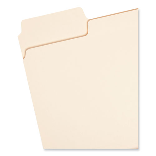 Image of Smead™ Supertab Top Tab File Folders, 1/3-Cut Tabs: Assorted, Letter Size, 0.75" Expansion, 14-Pt Manila, 50/Box