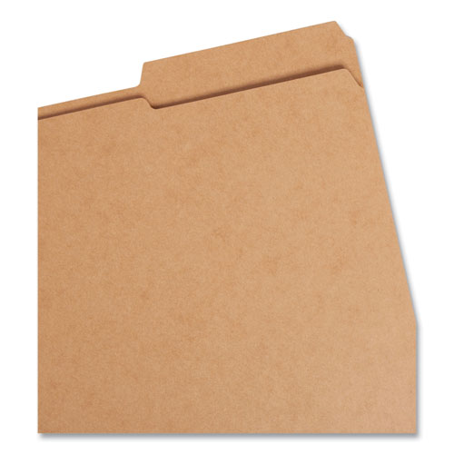 Guide Height Reinforced Heavyweight Kraft File Folder, 2/5-Cut Tabs: Right of Center, Letter, 0.75" Expansion, Brown, 100/Box
