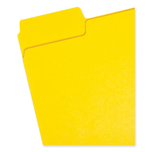 Image of Smead™ Supertab Colored File Folders, 1/3-Cut Tabs: Assorted, Letter Size, 0.75" Expansion, 11-Pt Stock, Color Assortment 1, 24/Pack