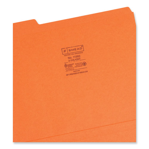Reinforced Top Tab Colored File Folders, 1/3-Cut Tabs: Assorted, Letter Size, 0.75" Expansion, Assorted Colors, 100/Box