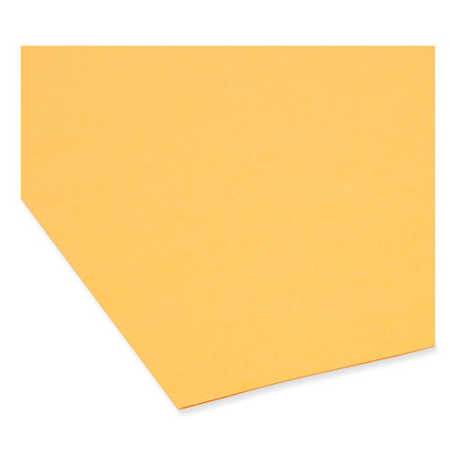Reinforced Top Tab Colored File Folders, 1/3-Cut Tabs: Assorted, Letter Size, 0.75" Expansion, Goldenrod, 100/Box