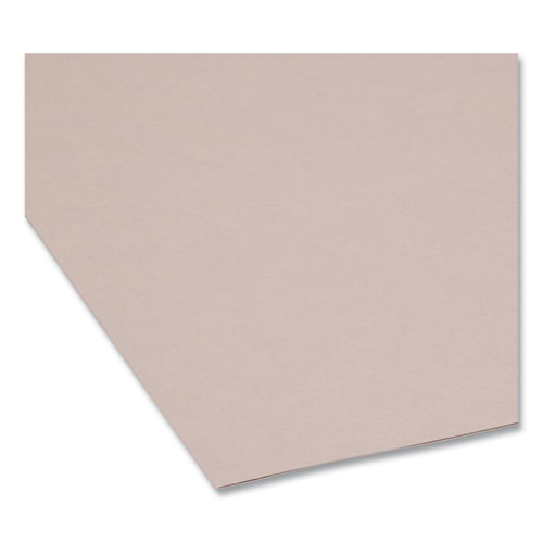 Image of Smead™ Colored File Folders, 1/3-Cut Tabs: Assorted, Letter Size, 0.75" Expansion, Gray, 100/Box