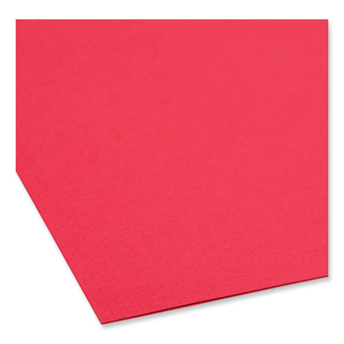 Top Tab Colored Fastener Folders, 0.75" Expansion, 2 Fasteners, Letter Size, Red Exterior, 50/Box