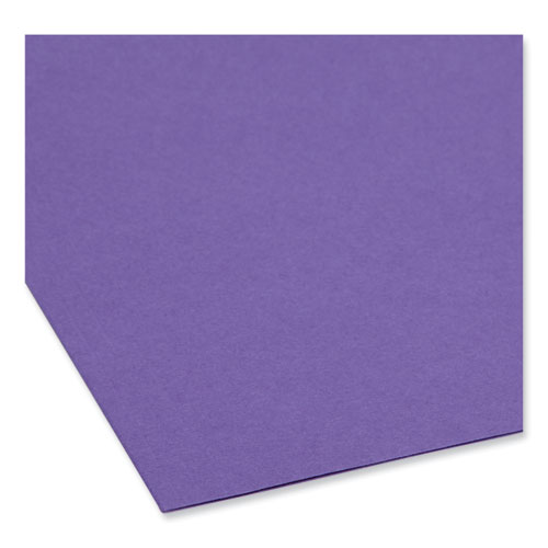 Image of Smead™ Top Tab Colored Fastener Folders, 0.75" Expansion, 2 Fasteners, Letter Size, Purple Exterior, 50/Box