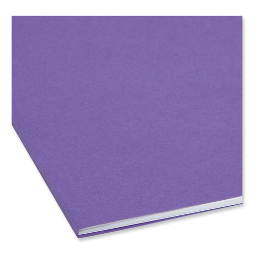 Top Tab Colored Fastener Folders, 0.75" Expansion, 2 Fasteners, Letter Size, Purple Exterior, 50/Box