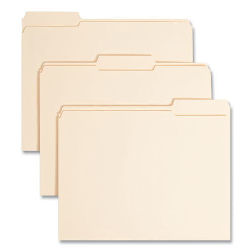 Smead™ Top Tab Fastener Folders, 1/3-Cut Tabs: Assorted, 0.75" Expansion, 1 Fastener, Letter Size, Manila Exterior, 50/Box