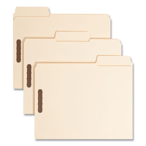 SuperTab Reinforced Guide Height Fastener Folders, 11-pt Manila, 0.75" Expansion, 2 Fasteners, Letter Size, Manila, 50/Box