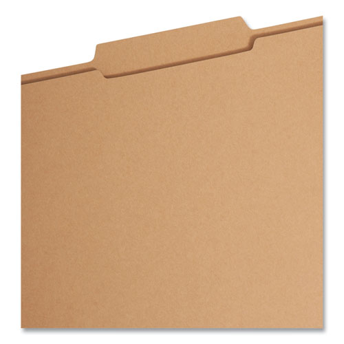 Image of Smead™ Top Tab Fastener Folders, Guide-Height 2/5-Cut Tabs, 0.75" Expansion, 2 Fasteners, Letter Size, 11-Pt Kraft, 50/Box