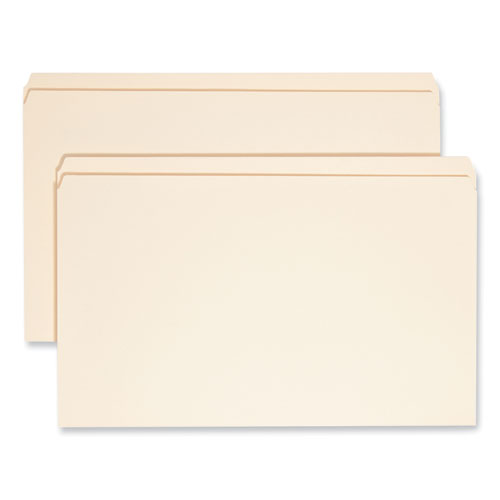Smead™ Reinforced Tab Manila File Folders, Straight Tabs, Legal Size, 0.75" Expansion, 11-Pt Manila, 100/Box