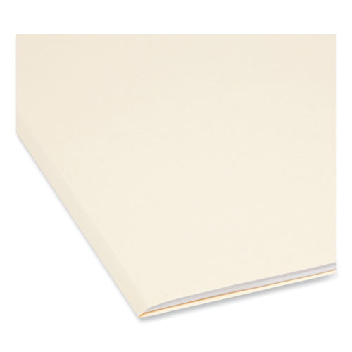 Image of Smead™ Manila File Folders, 1/2-Cut Tabs: Assorted, Legal Size, 0.75" Expansion, Manila, 100/Box
