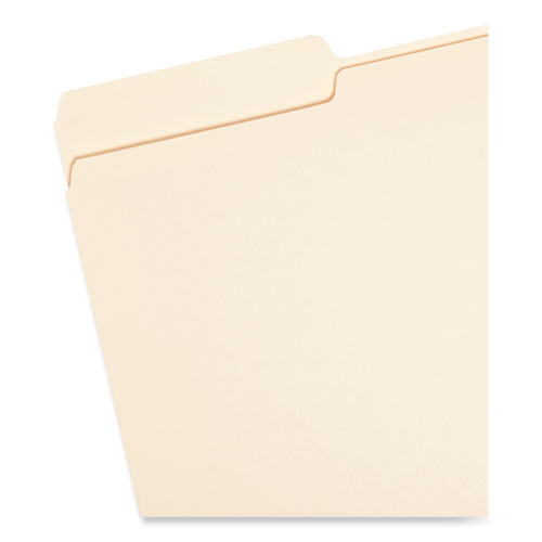 Image of Smead™ Manila File Folders, 1/3-Cut Tabs: Assorted, Legal Size, 0.75" Expansion, Manila, 100/Box