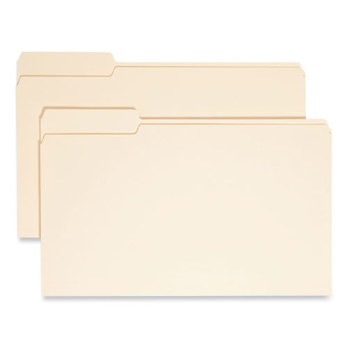 Image of Smead™ Manila File Folders, 1/3-Cut Tabs: Left Position, Legal Size, 0.75" Expansion, Manila, 100/Box