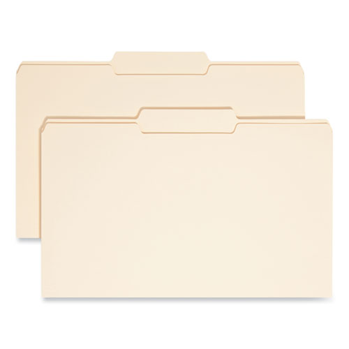 Manila File Folders, 1/3-Cut Tabs: Center Position, Legal Size, 0.75" Expansion, Manila, 100/Box