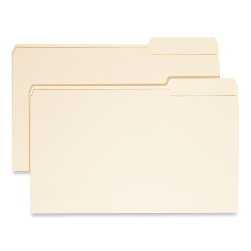 Smead™ Manila File Folders, 1/3-Cut Tabs: Right Position, Legal Size, 0.75" Expansion, Manila, 100/Box