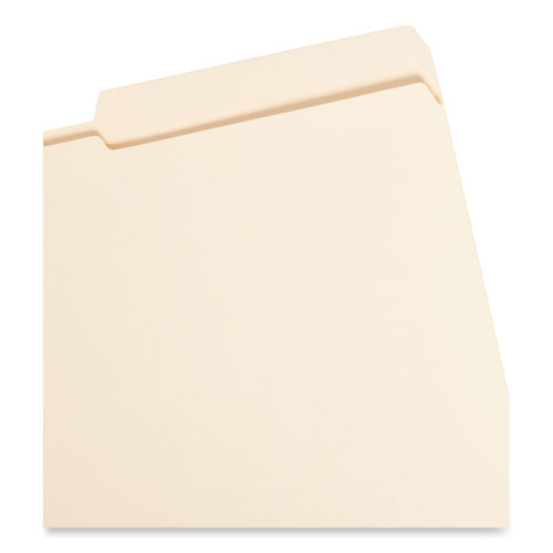 Image of Smead™ Reinforced Guide Height File Folders, 2/5-Cut Tabs: Right Position, Legal Size, 0.75" Expansion, Manila, 100/Box