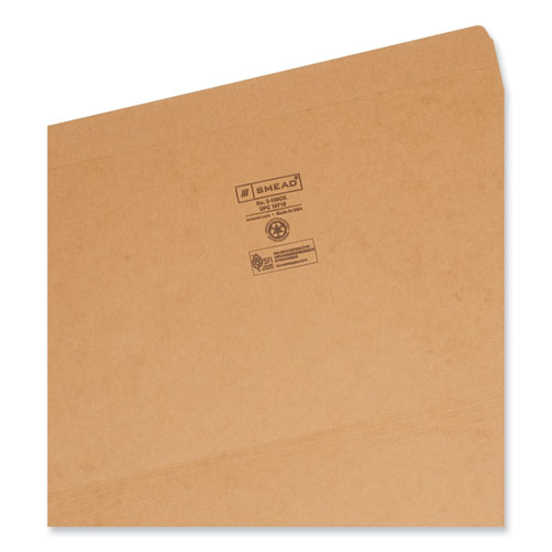 Image of Heavyweight Kraft File Folder, Straight Tabs, Legal Size, 0.75" Expansion, 11-pt Kraft, Brown, 100/Box