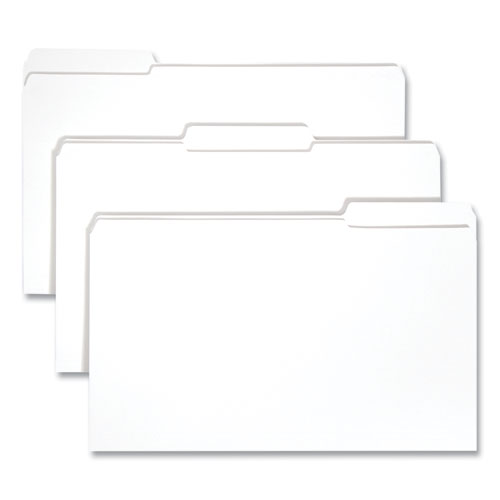 Smead™ Reinforced Top Tab Colored File Folders, 1/3-Cut Tabs: Assorted, Legal Size, 0.75" Expansion, White, 100/Box