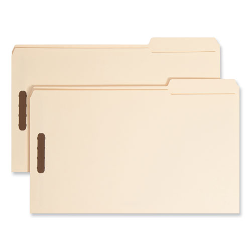 Smead™ Top Tab Fastener Folders, 1/3-Cut Tabs: Right, 0.75" Expansion, 2 Fasteners, Legal Size, Manila Exterior, 50/Box