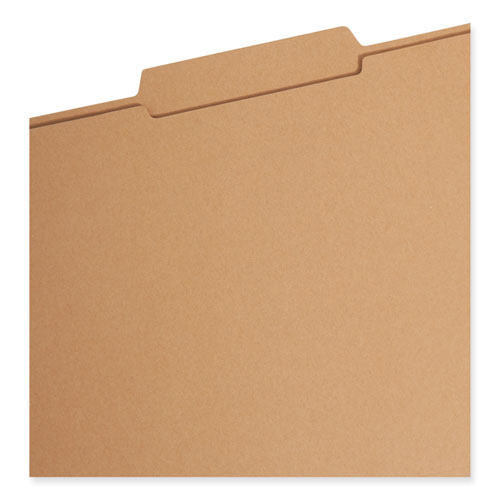 Top Tab Fastener Folders, Guide-Height 2/5-Cut Tabs, 0.75" Expansion, 2 Fasteners, Legal Size, 11-pt Kraft, 50/Box