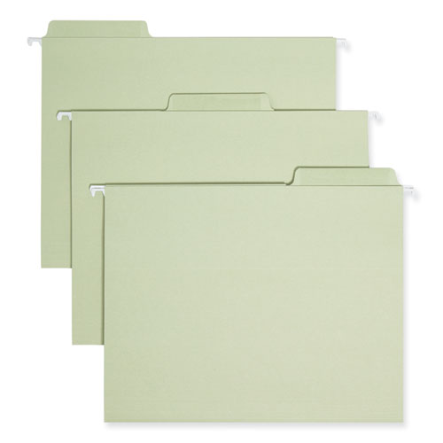 Smead™ Erasable Fastab Hanging Folders, Letter Size, 1/3-Cut Tabs, Moss, 20/Box