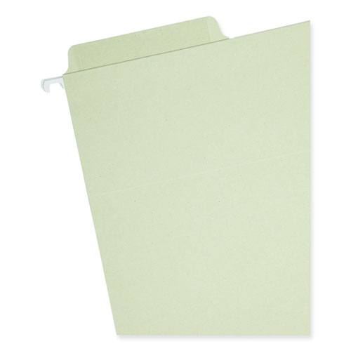 Image of Smead™ Erasable Fastab Hanging Folders, Letter Size, 1/3-Cut Tabs, Moss, 20/Box