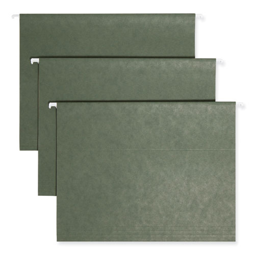 Smead™ Tuff Hanging Folders With Easy Slide Tab, Letter Size, 1/3-Cut Tabs, Standard Green, 20/Box