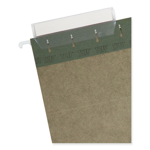 Image of Smead™ Tuff Hanging Folders With Easy Slide Tab, Letter Size, 1/3-Cut Tabs, Standard Green, 20/Box