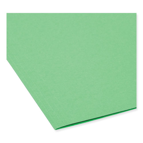 TUFF Hanging Folders with Easy Slide Tab, Letter Size, 1/3-Cut Tabs, Green, 18/Box