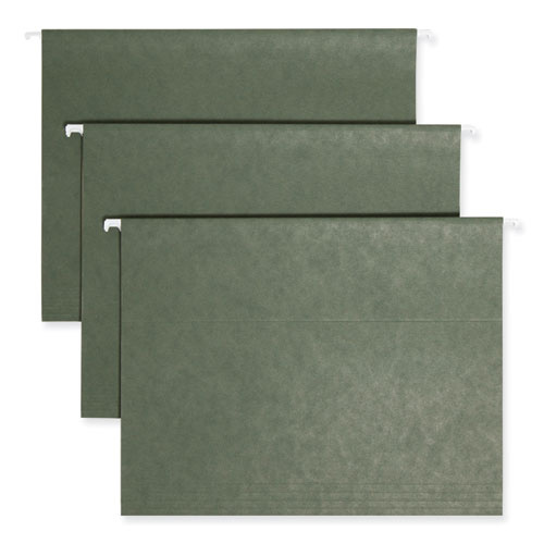 Image of Smead™ Hanging Folders, Letter Size, 1/5-Cut Tabs, Standard Green, 25/Box